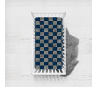 Treer Confort Drap Housse pour Lit Bébé en Polyester Doux Respirant, Drap Housse Nacelle Bébé Couffin et Berceaux Protège Matelas Compatible pour Lit à Barreaux Enfant (90x140cm,Bleu foncé)