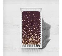 Treer Confort Drap Housse pour Lit Bébé en Polyester Doux Respirant, Drap Housse Nacelle Bébé Couffin et Berceaux Protège Matelas Compatible pour Lit à Barreaux Enfant (90x140cm,Violet foncé)