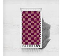 Treer Confort Drap Housse pour Lit Bébé en Polyester Doux Respirant, Drap Housse Nacelle Bébé Couffin et Berceaux Protège Matelas Compatible pour Lit à Barreaux Enfant (75x33cm,Rouge violet)