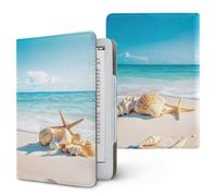Treer Coque pour Kindle 6.8-7 inch, Etui pour Kindle Paperwhite 11e/12e Générations, Protection pour Kindle Oasis 3, Couverture en Cuir PU avec Dragonne (L'océan,1)