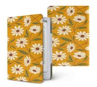 Treer Coque pour Kindle 6.8-7 inch, Etui pour Kindle Paperwhite 11e/12e Générations, Protection pour Kindle Oasis 3, Couverture en Cuir PU avec Dragonne (Jaune,1)