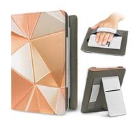Treer Coque pour Kindle 6.8-7 inch, Etui pour Kindle Paperwhite 11e/12e Générations, Protection pour Kindle Oasis 3, Couverture en Cuir PU avec Dragonne (Orange pâle,1)