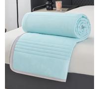 Treer Couette Été Légère et Fine Microfibre pour Lit 1/2 Personnes Lavable en Machine,Couette d’Été Ultra Douce pour Chambre et Salle de Séjour (Bleu,180x200CM)