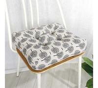 Treer Coussin de Chaise Imprimé Doux ureau Galette de Chaise - Différents Coloris ? Rembourrage épais Confortable pour Cuisine, Chambre, Salon (Blanc crème,50x50x10cm)