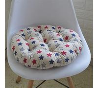 Treer Coussin Rond de Chaise Interieur pour Chaise de Terrasse, Jardin, Salle à Manger, Dossier Tatami (Star,48x6cm)