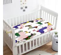 Treer Drap Housse pour Lit Bébé Doux Respirant, 3D Teckel Drap Housse Nacelle Bébé Confort Drap Housse Couffin et Berceaux Protège Matelas pour Lit à Barreaux (85x51x10cm,Violet)