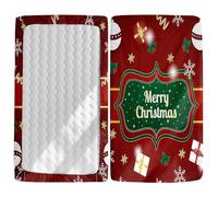 Treer Drap Housse pour Lit Bébé Doux Respirant, Confort Drap Housse Impression Nacelle Bébé Couffin et Berceaux Protège Matelas Compatible pour Lit à Barreaux Enfant (Vin rouge,90x55x10cm)