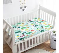 Treer Drap Housse pour Lit Bébé Doux Respirant, Gouttes D'eau Sombres Drap Housse Nacelle Bébé Confort Drap Housse Couffin et Berceaux Protège Matelas pour Lit à Barreaux (Vert,95x65x10cm)