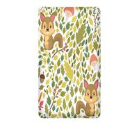 Treer Drap Housse pour Lit Bébé Doux Respirant, Modèle d'écureuil Drap Housse Nacelle Bébé Couffin et Berceaux Protège Matelas Compatible pour Lit à Barreaux (champignon,120x60x20cm)