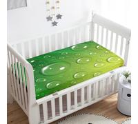 Treer Drap Housse pour Lit Bébé en Microfibre Doux Respirant, Drap Housse Nacelle Bébé Confort Drap Housse Couffin et Berceaux Protège Matelas (Goutte d'eau 6,120x60x20cm)