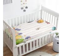 Treer Drap Housse pour Lit Bébé en Microfibre Doux Respirant, Drap Housse Nacelle Bébé Confort Drap Housse Couffin et Berceaux Protège Matelas (Pâques 6,160x80x20cm)