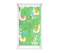 Treer Drap Housse pour Lit Bébé en Microfibre, Drap Housse Nacelle Confort. Drap Housse Couffin et Berceaux Protège Matelas Compatible pour Lit à Barreaux Enfant (alpaga vert,90x40x10cm)