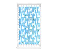Treer Drap Housse pour Lit Bébé en Microfibre, Drap Housse Nacelle Confort. Drap Housse Couffin et Berceaux Protège Matelas Compatible pour Lit à Barreaux Enfant (alpaga bleu,90x55x10cm)