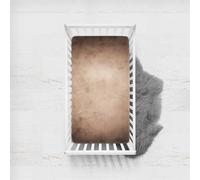 Treer Drap Housse pour Lit Bébé en Polyester Doux Respirant, 3D Drap Housse Nacelle Bébé Couffin et Berceaux Protège Matelas Compatible pour Lit à Barreaux Enfant (Marron foncé,140x70cm)