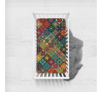 Treer Drap Housse pour Lit Bébé en Polyester Doux Respirant, Confort Drap Housse Nacelle Bébé Couffin et Berceaux Protège Matelas Compatible pour Lit à Barreaux Enfant (Bohemia 4,90x140cm)