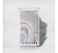 Treer Drap Housse pour Lit Bébé en Polyester Doux Respirant, Confort Drap Housse Nacelle Bébé Couffin et Berceaux Protège Matelas Compatible pour Lit à Barreaux Enfant (Sables mouvants 2,90x140cm)