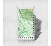 Treer Drap Housse pour Lit Bébé en Polyester Doux Respirant, Confort Drap Housse Nacelle Bébé Couffin et Berceaux Protège Matelas Compatible pour Lit à Barreaux Enfant (Sables mouvants 8,90x140cm)