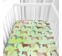 Treer Drap Housse pour Lit Bébé en Polyester Doux Respirant,Drap Housse Nacelle Bébé Confort Drap Housse Couffin et Berceaux Protège Matelas Compatible (Plumes colorées,75x30x10cm)