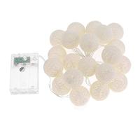 Treer Guirlande Lumineuse Boules Boules de Noel Batterie Chaîne de Lumière LED Blanc Chaud Lumière Couleur Décoration Pour La Saint Valentin Noël Mariage Fêtes (1.5M-10 Boule lumière,Beige)