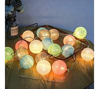 Treer Guirlande Lumineuse Boules, Boules de Noel Batterie Chaîne de Lumière LED Blanc Chaud Lumière Décoration Pour La Saint Valentin Arbre de Noël Mariage Anniversaire Fêtes (3M-20 Balle,vert)