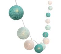 Treer Guirlande Lumineuse Boules, Boules de Noel Batterie Chaîne de Lumière LED Lumière Décoration Pour La Saint Valentin Arbre de Noël Mariage Anniversaire Fêtes (5M-50 Balle,Bleu)