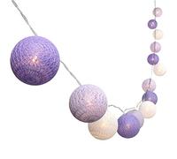 Treer Guirlande Lumineuse Boules, Boules de Noel Batterie Chaîne de Lumière LED Lumière Décoration Pour La Saint Valentin Arbre de Noël Mariage Anniversaire Fêtes (4.5M-30 Balle,Violet)