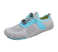 Treer Homme Chaussures, Aquatiques Chaussures Aquatiques Barefoot Shoes à Séchage Rapide Barefoot Sport Nautique Plage Surf Yoga Escalade Patchwork Couleur (Gris,37)