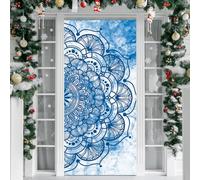 Treer Housse de Porte 210 sur 90 Elastique, Motif Mandala Deco Housse de Porte Elastique Décoration Toute l'année Intérieur Extérieur pour Fête, Anniversaire, Mariage Décoration (Style 7,90x210cm)