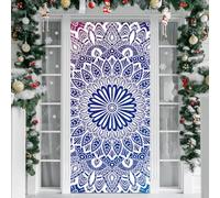 Treer Housse de Porte 210 sur 90 Elastique, Motif Mandala Deco Housse de Porte Elastique Décoration Toute l'année Intérieur Extérieur pour Fête, Anniversaire, Mariage Décoration (Style 10,90x210cm)