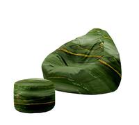 Treer Housse de Sac de Haricots Poufs de Salon Intérieur Extérieur (sans Remplissage) 3D Adultes Housses de Repose-Pieds Pouf Classique pour Salon, Balcon, Jardin (Bille 8,80x90+20x30cm)