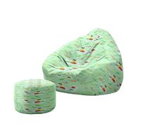 Treer Housse de Sac de Haricots Poufs de Salon Intérieur Extérieur (sans Remplissage) Motif Papillon Adultes Housses de Repose-Pieds Pouf Classique pour Salon, Balcon, Jardin (D,90x100+20x30cm)