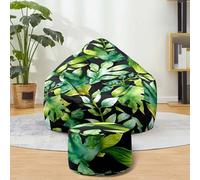 Treer Housse de Sac de Haricots Poufs de Salon Intérieur (sans Remplissage) Motif de Feuilles Housses de Repose-Pieds Pouf Classique pour Salon, Balcon, Jardin (Botanique 8,100x120+20x30cm)