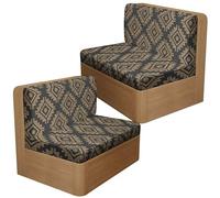 Treer Housse de Siège Camping Car avec 2 Courroies, Housse de Coussin Canapé de Caravane avec Dossier Stretch Antidérapant Banquette Camping Canapé de Protection (Imprimé léopard 8)