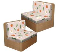 Treer Housse de Siège Camping Car avec 2 Courroies, Housse de Coussin Canapé de Caravane avec Dossier Stretch Antidérapant Banquette Camping Canapé de Protection (Œuf de Pâques 6)