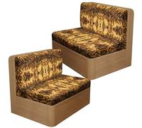 Treer Housse de Siège Camping Car avec 2 Courroies, Housse de Coussin Canapé de Caravane avec Dossier Stretch Antidérapant Banquette Camping Canapé de Protection (Leopard 4)