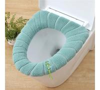 Treer Housse de Siège de Toilette WC Doux et Chaud, Lavable, Générique Abattant Lavable Coussin de Siège de Toilette Doux, pour Salle de Bain, La Plupart des Toilettes (1 pc,B)