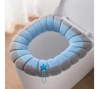 Treer Housse de Siège de Toilette WC Doux et Chaud, Lavable, Générique Abattant Lavable Coussin de Siège de Toilette Doux, pour Salle de Bain, La Plupart des Toilettes (1 pc,I)
