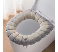 Treer Housse de Siège de Toilette WC Doux et Chaud, Lavable, Générique Abattant Lavable Coussin de Siège de Toilette Doux, pour Salle de Bain, La Plupart des Toilettes (1 pc,H)