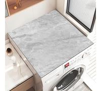 Treer Housse Machine à Laver Absorbants Séchage Rapide, Marbre Gris Tapis de Protection Antidérapant pour Machines à Laver Sèche-linge Réfrigérateur (40x50cm,A)
