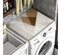 Treer Housse Machine à Laver Absorbants Séchage Rapide Style nordique Tapis de Protection Universelle Antidérapant Découpable Douce pour Sèche-linge, Réfrigérateur (Braun,40x60 cm)