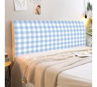 Treer Housse Tete de Lit Extensible, Style Minimaliste, Housse Tête de Lit, Amovible Couverture de Protecteur, Universelle Anti-Poussière Protecteur pour Doubles King (Bleu 1,120cm)