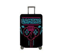 Treer Housse Valise,Elastique Housse de Valise,Console de Jeu Elégante Imprimé Housse Protection Valise,Zippé Bagage Voyager Protecteur,Housses de Valise pour 18-32 Pouce Valise (Jeu,S)