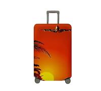 Treer Housse Valise,Elastique Housse de Valise,Imprimé sur l'Avion Housse Protection Valise, Zippé Bagage Voyager Protecteur,Lavable Housses de Valise pour 18-32 Pouce Valise (Crépuscule,L)