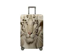 Treer Housse Valise,Elastique Housse de Valise,Imprimé Tigre Fashion Housse Protection Valise, Zippé Bagage Voyager Protecteur,Lavable Housses de Valise pour 18-32 Pouce Valise (Tigre 12,XL)