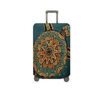 Treer Housse Valise,Elastique Housse de Valise,Imprimé Tortue de Mer Housse Protection Valise, Zippé Bagage Voyager Protecteur,Lavable Housses de Valise pour 18-32 Pouce Valise (L,Vert foncé)