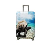 Treer Housse Valise,Elastique Housse de Valise,Imprimé Tortue de Mer Housse Protection Valise, Zippé Bagage Voyager Protecteur,Lavable Housses de Valise pour 18-32 Pouce Valise (S,Tortue de mer 2)