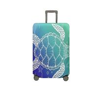 Treer Housse Valise,Elastique Housse de Valise,Imprimé Tortue de Mer Housse Protection Valise, Zippé Bagage Voyager Protecteur,Lavable Housses de Valise pour 18-32 Pouce Valise (S,Peinture)