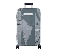 Treer Housse Valise Protection S/M/L/XL, Protege Valise de Voyage Soute Elastique avec Fermeture Éclair et Pocket Lavable Anti Poussière Anti Rayures pour 18 à 32 Pouces (Visions du monde 5,M)