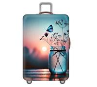 Treer Housse Valise Protection S/M/L/XXL, Protege Valise de Voyage Soute Elastique avec Fermeture Éclair Lavable Anti Poussière Anti Rayures pour 18 à 32 Pouces