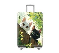 Treer Housse Valise Protection S/M/L/XXL, Protege Valise de Voyage Soute Elastique avec Fermeture Éclair Lavable Anti Poussière Anti Rayures pour 18 à 32 Pouces
